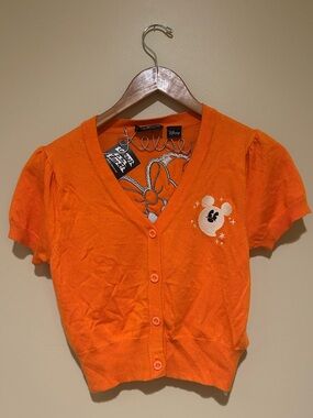 Loungefly Disney NWT Minnie Mouse Pumpkin Halloween Embroidered Sweater Size S